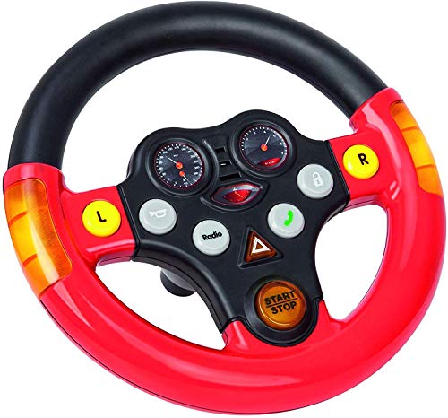 BIG - Multi-Sound-Wheel - Lenkrad mit Verkehrssounds, für Bobby Cars ab dem Baujahr 2010, sowie für BIG-Traktoren, Spielzeuglenkrad für Kinder ab 1 Jahr